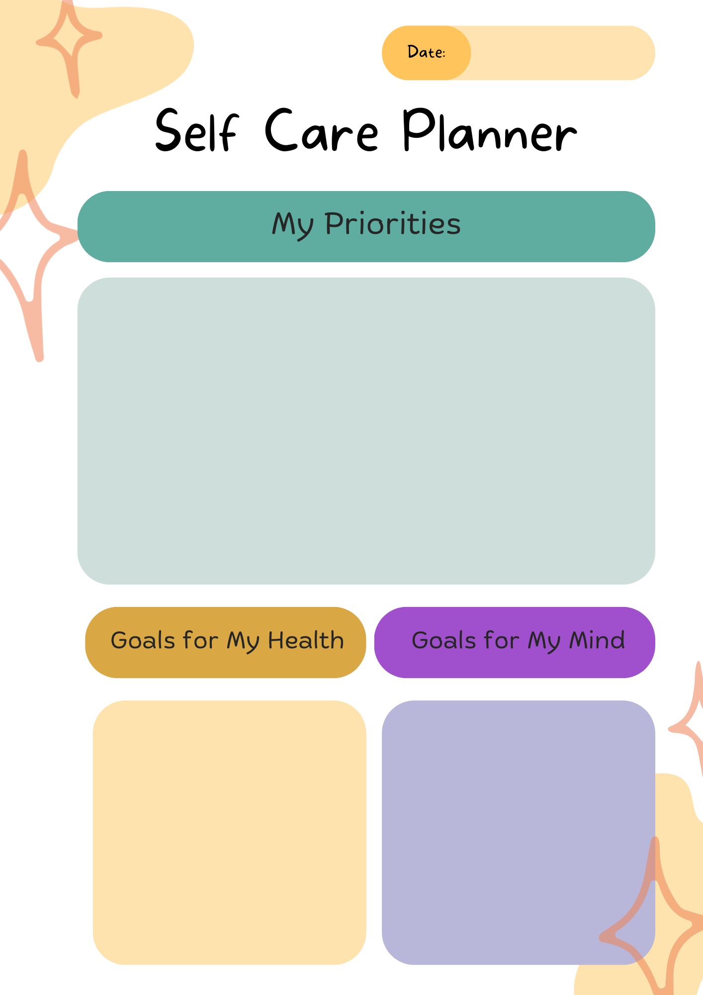 Self Care Planner Template (3rd Best Pick) self care plan template, self care planner template, self-care plan template, daily self care checklist, self care strategy plan template, weekly self care plan template, free printable self care plan, self care plan examples, wellness self care plan template