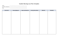 Student Nursing Care Plan Template (Landscape Format) Student Nursing Care Plan Template (Landscape Format)