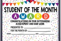 Student of the Month Award Certificate (2nd Free Printable Template) Student of the Month Award Certificate (2nd Free Printable Template)