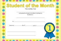 Student of the Month Certificate Template (1st Wonderful Award Design) Student of the Month Certificate Template (1st Wonderful Award Design)