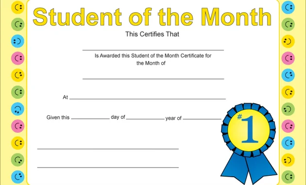 student of the month certificate template, student of the month certificate editable free, best student of the month certificate, student of the month award certificate, printable student of the month certificate, free editable student award certificates