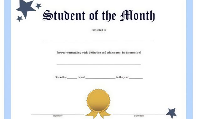 student of the month certificate template, student of the month certificate editable free, best student of the month certificate, student of the month award certificate, printable student of the month certificate, free editable student award certificates