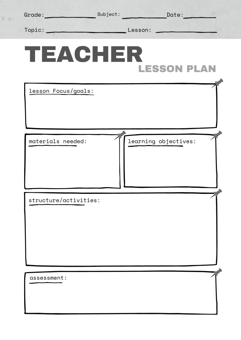 7+ Free Teacher Lesson Plan Template Designs to Organize Your Classroom ...