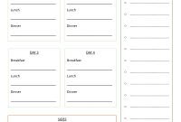 Camping Meal Plan Template (1st Free Printable Design) Camping Meal Plan Template (1st Free Printable Design)