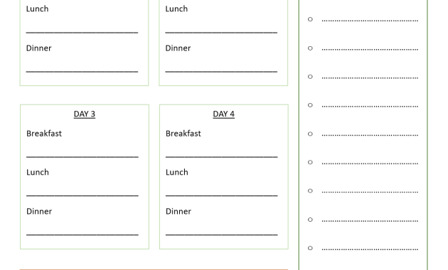 holiday meal planner template, holiday meal planning template, vacation meal planning template, vacation meal planner template, family vacation meal planning template, camping meal plan template, summer holiday meal plan, printable meal planning template, meal plan blank template