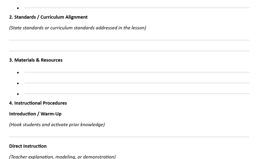Free Danielson Lesson Plan Template for 100% Effective Instruction 1 danielson lesson plan template, danielson framework lesson plan template, danielson aligned lesson plan template, danielson model lesson plan template, danielson model lesson plan example, charlotte danielson lesson plan template, danielson lesson plan pdf, danielson lesson plan model, lesson plan template, lesson planning template, teacher lesson plan template