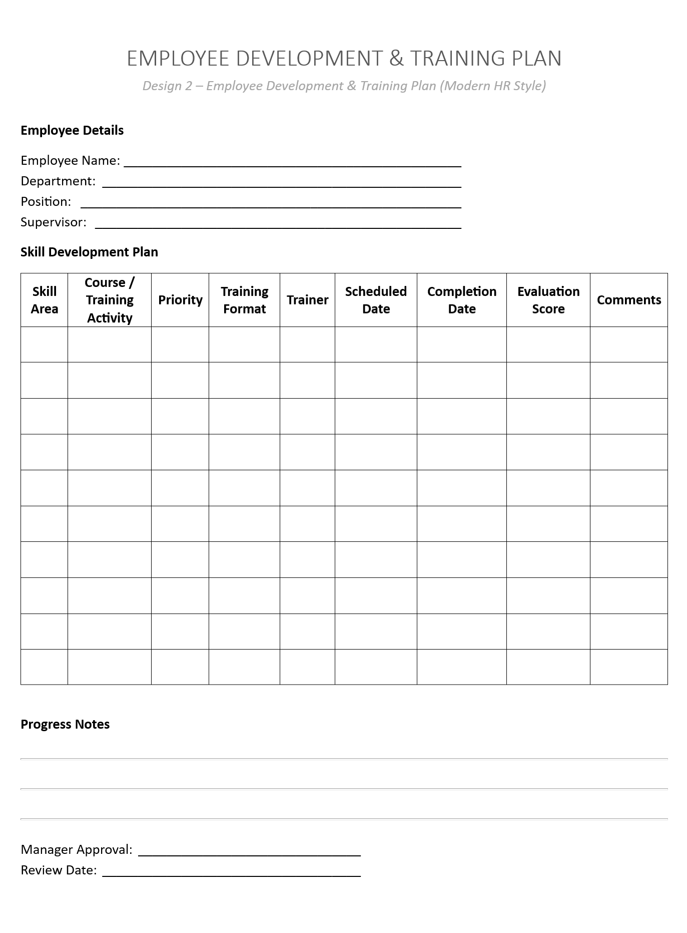 Training Plan Template Free Printable: 6+ Powerful Designs 2 training plan template, training and development plan template, training session plan template, training action plan template, employee training plan template, personal training plan template, training plan formats