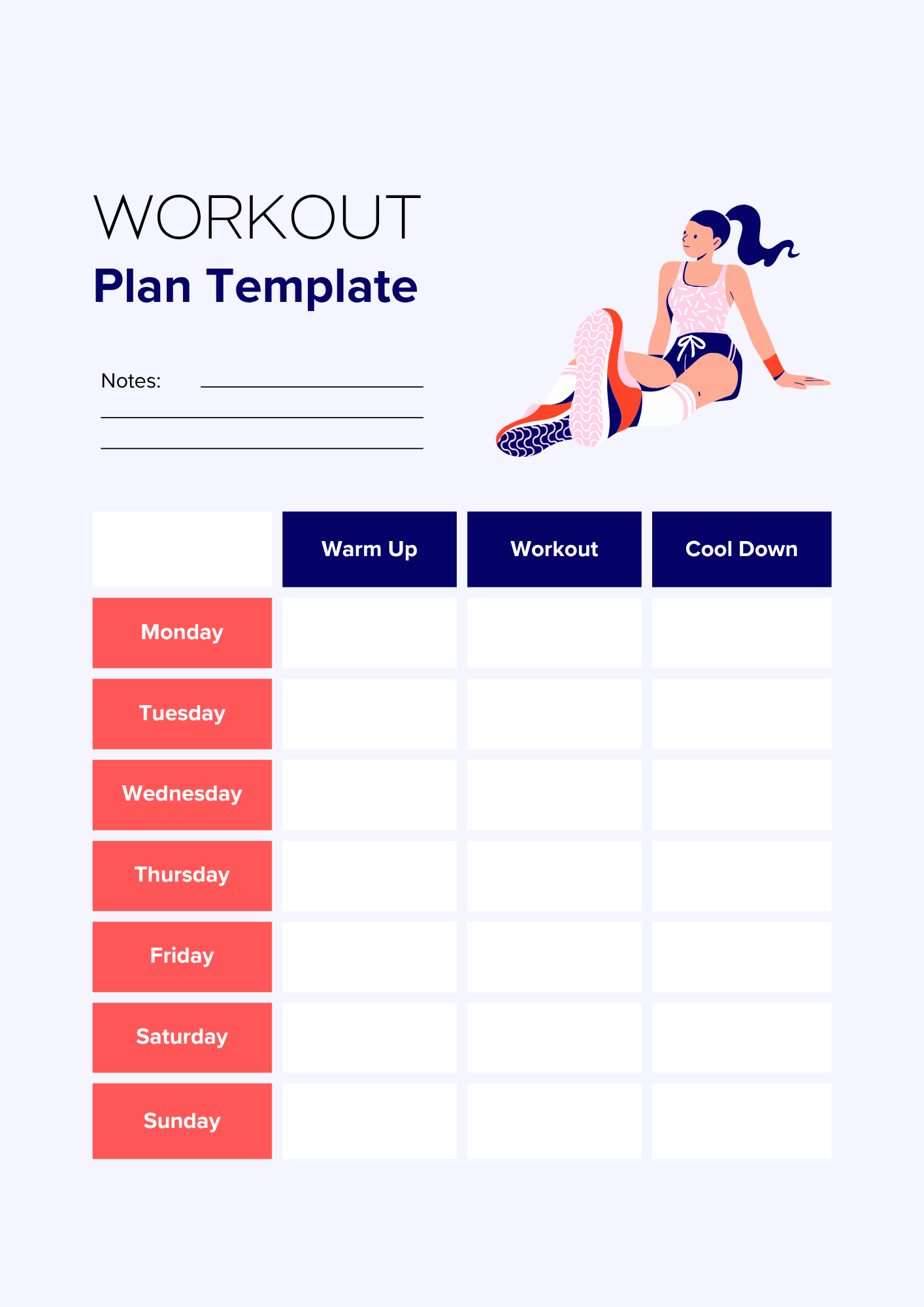 Free Workout Plan Template (2nd Wonderful Design) workout plan template, workout planner template, workout and diet plan template, workout training plan template, workout weekly plan template, gym workout plan template, fitness workout plan template, free printable workout planner template, free printable workout schedule templates