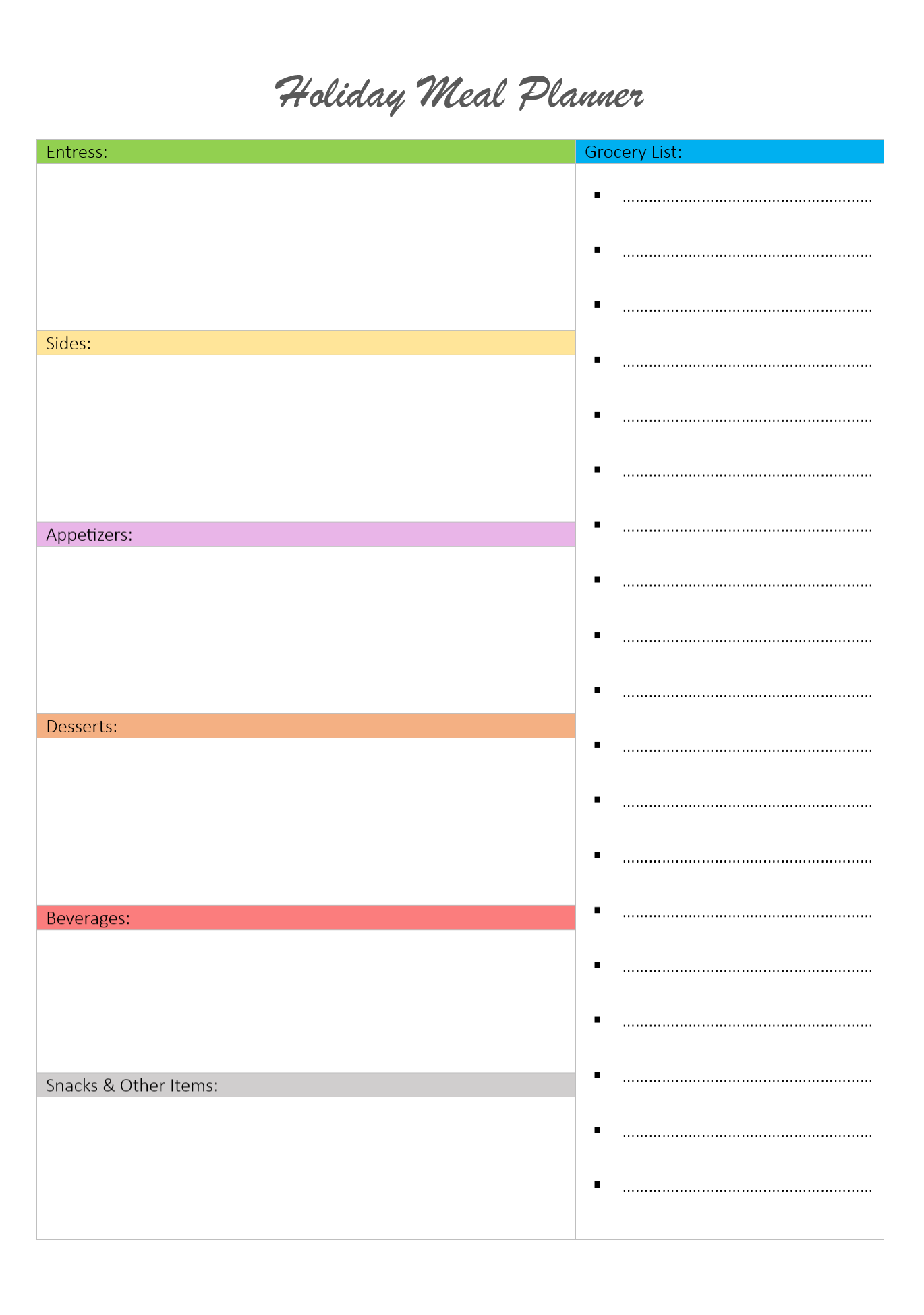 Holiday Meal Planner Template for 100% Stress Free Celebrations 1 holiday meal planner template, holiday meal planning template, vacation meal planning template, vacation meal planner template, family vacation meal planning template, camping meal plan template, summer holiday meal plan, printable meal planning template, meal plan blank template