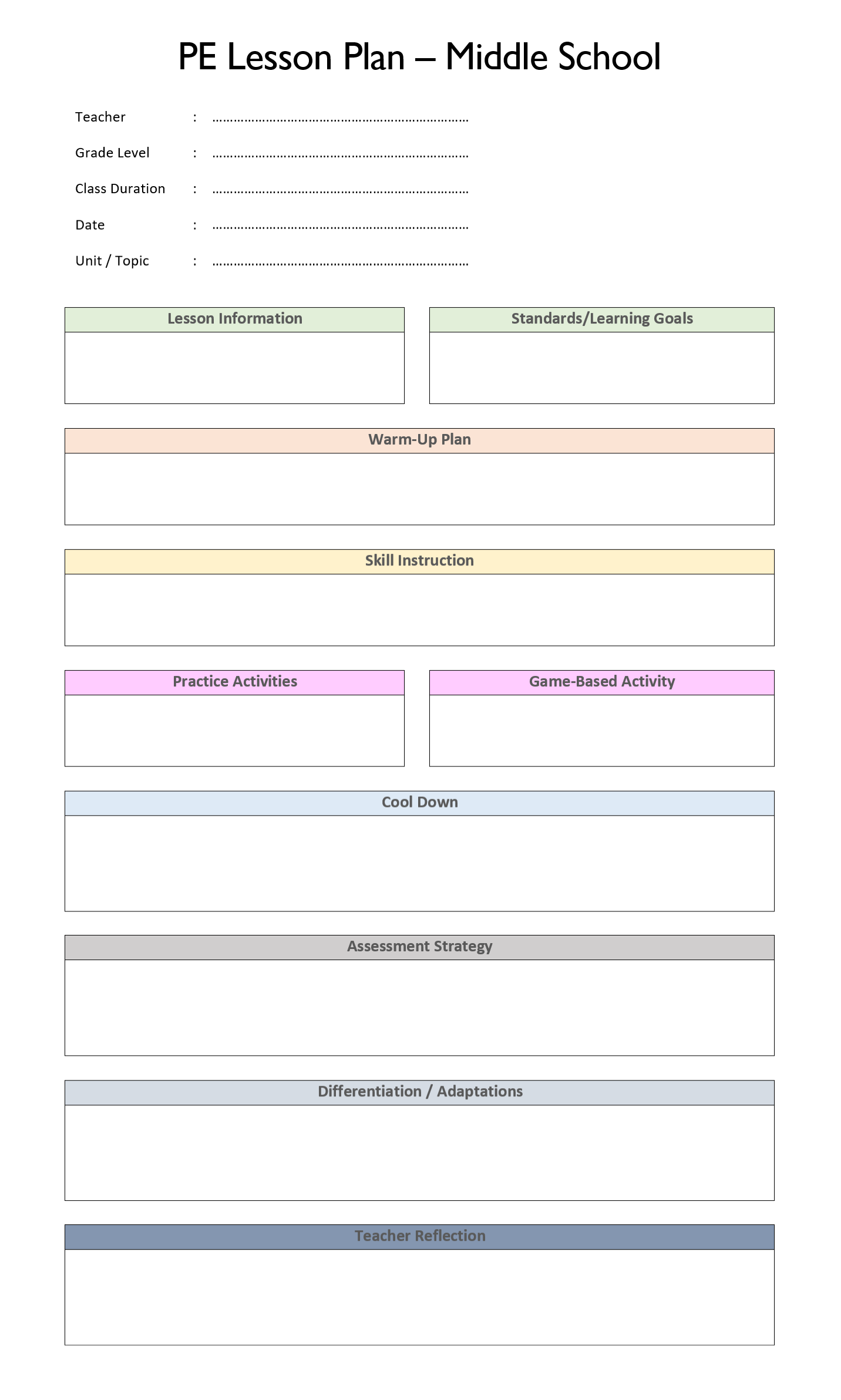 Physical Education Lesson Plan Template: 8+ Free Practical Designs for PE Teachers 3 pe lesson plan template, physical education lesson plan template, elementary physical education lesson plan template, middle school pe lesson plan template, pe teacher lesson plan template, phys ed lesson plan template, physical education detailed lesson plan, 1st grade pe lesson plans