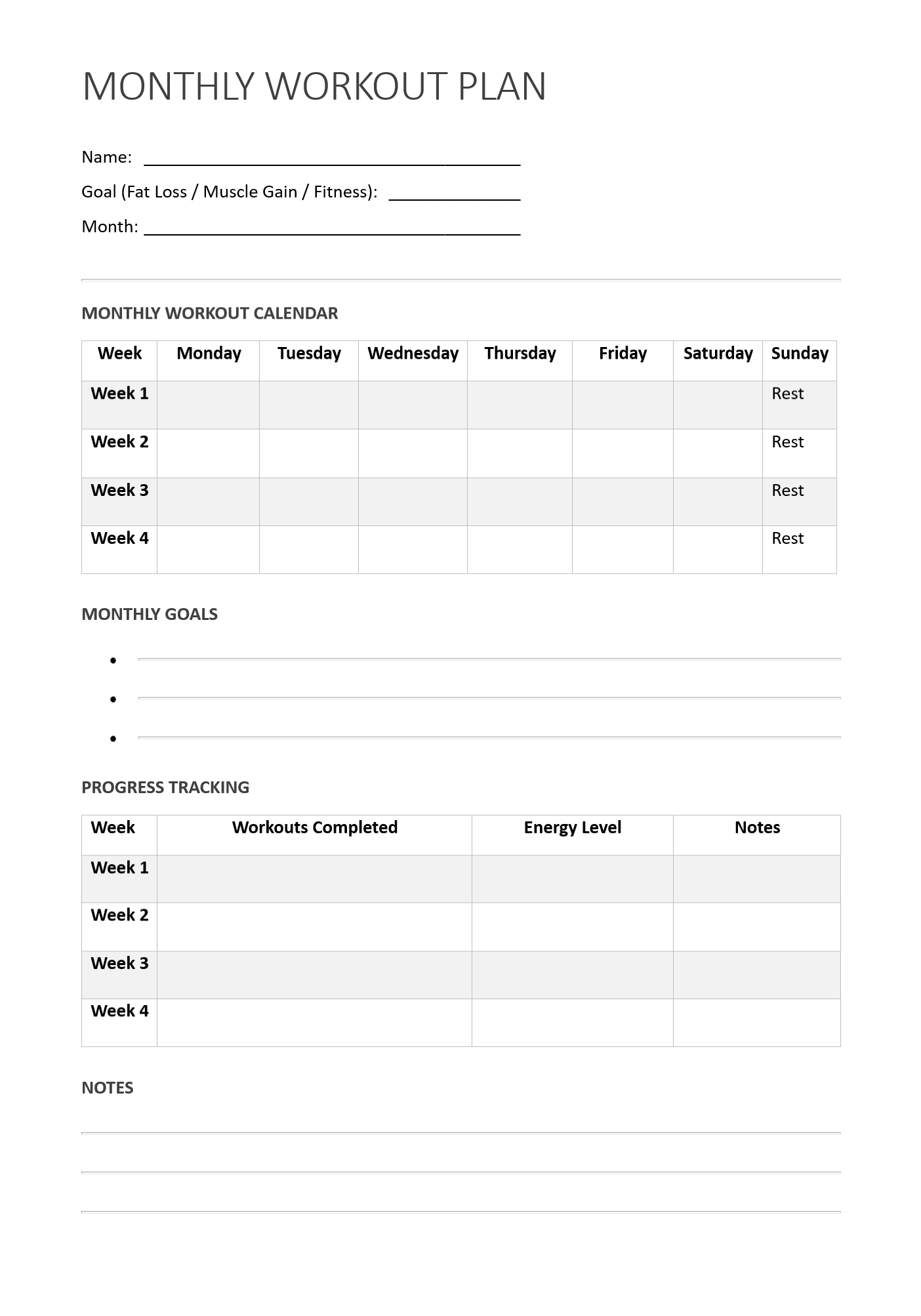 monthly workout plan template, monthly workout planner template, monthly workout schedule template, monthly workout plan for weight loss, monthly workout plan for men, monthly workout plan for women, monthly workout plan at home, free printable monthly workout planner, monthly workout tracker printable free