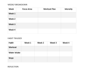 Monthly Workout Plan Template (2nd Free Word Format) Monthly Workout Plan Template (2nd Free Word Format)
