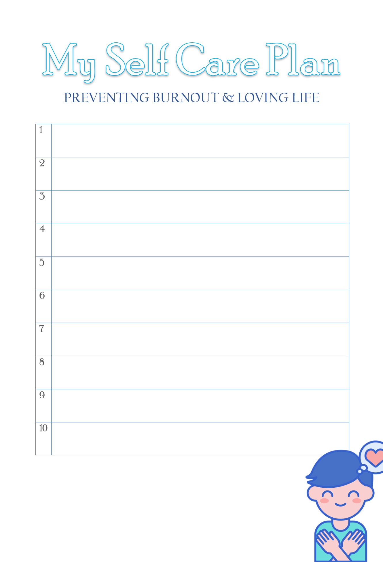 my self care plan template, personal self care plan template, mental health self care plan, personal care plan template, my self care action plan physical, self care personal wellness plan template, free printable self care planner, free printable self care template