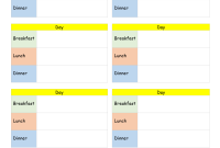 Vacation Meal Planner Template (1st Free Word Format) Vacation Meal Planner Template (1st Free Word Format)