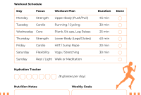 Weekly Workout Planner Template (3rd Free Printable Design) Weekly Workout Planner Template (3rd Free Printable Design)