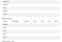 Workout and Diet Plan Template (1st Free Word Format) Workout and Diet Plan Template (1st Free Word Format)