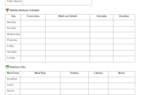 Workout and Diet Plan Template (2nd Free Word Format) Workout and Diet Plan Template (2nd Free Word Format)