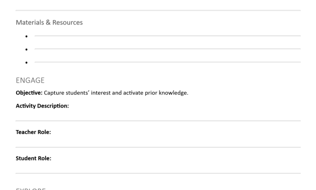 5e lesson plan template, five e lesson plan template, ngss 5e lesson plan template, 5e science lesson plan template, elm 462 5e lesson plan template, 5e inquiry based lesson plan template, 5e instructional model lesson plan template